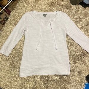 𝅺TALBOTS White Sweater Pullover Shirt‎ Size XtraSmall